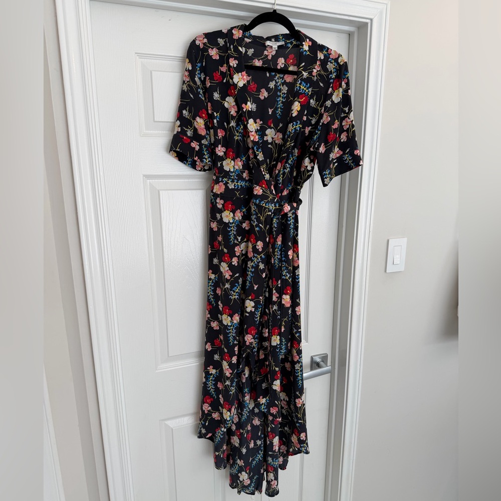 Equipment Silk Floral Wrap Dress